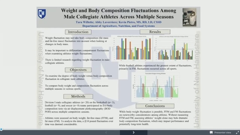 Thumbnail for entry Weight and Body Composition Fluctuations Among Male Collegiate Athletes Across Multiple Seasons