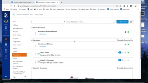 Thumbnail for Canvas Discussion setup and assign groups