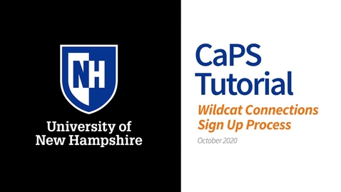 Thumbnail for How To: Sign Up for Wildcat Connections (Alumni)