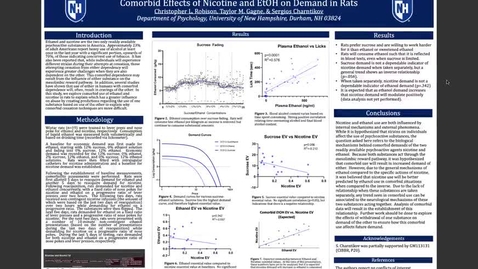 Thumbnail for entry Comorbid Effects of Nicotine and Ethanol on Demand in Rats