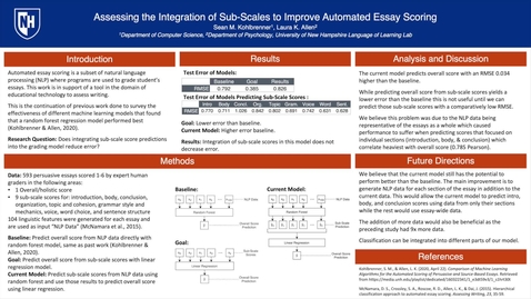 Thumbnail for Assessing the Integration of Sub-Scales to Improve Automated Essay Scoring