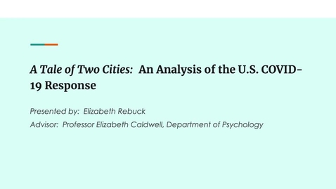 Thumbnail for entry A Tale of Two Cities: An Analysis of the US COVID-19 Response