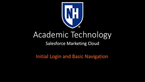 Thumbnail for SFMC - Initial Login and Basic Navigation