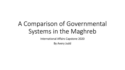 Thumbnail for entry A Comparison of Governmental Systems of the Maghreb