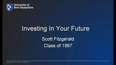 Thumbnail for UNH Live Professional Development Webinar: Investing in Your Future