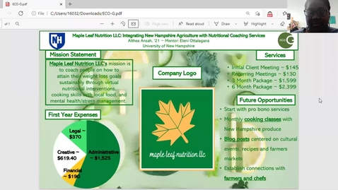 Thumbnail for entry ECO.G-Maple-Leaf-Nutrition-LLC-Integrating-New-Hampshire-Agriculture-with-Nutritional-Coaching-Services