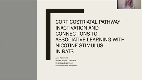 Thumbnail for Corticostriatal Pathway Inactivation and Connections to Associative Learning with Nicotine Stimulus In Rats