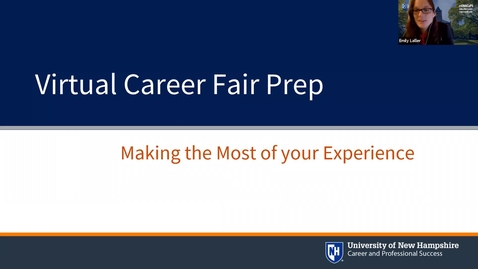 Thumbnail for entry Career &amp; Internship Fair Prep Session, Fall 2020