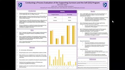 Thumbnail for entry Conducting a Process Evaluation of the Supporting Survivors and the Self (SSS) Program