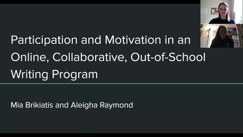 Thumbnail for Participation and Motivation in an Online, Collaborative, Out-of-School Writing Program