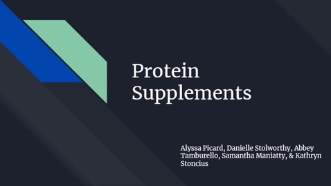 Thumbnail for entry Protein Supplements