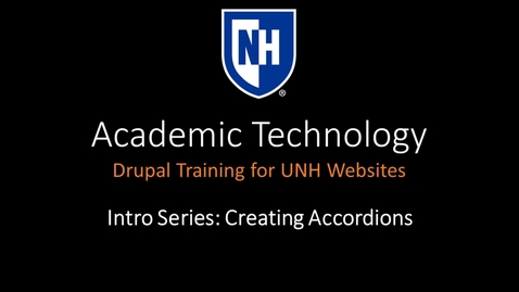 Thumbnail for Drupal Intro Series - Creating Accordions