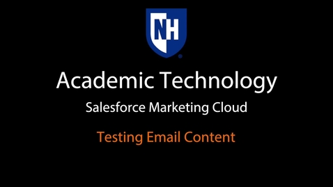 Thumbnail for SFMC - Testing email content
