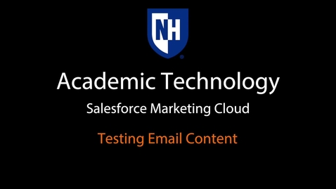 Thumbnail for entry SFMC - Testing email content