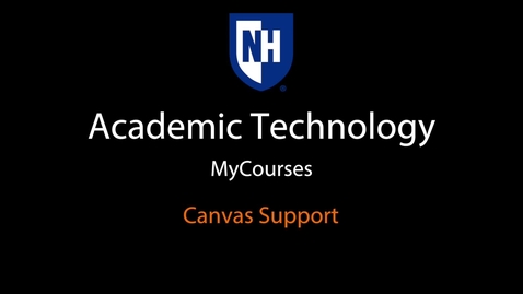Thumbnail for myCourses - Canvas Support.mov