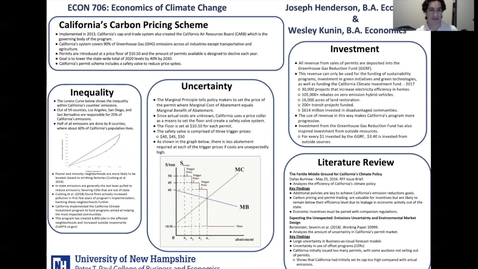 Thumbnail for ECON-CLIMATE: Two-Economists'-Perspective-On-California's-Carbon-Pricing-Scheme