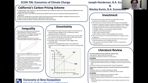 Thumbnail for entry ECON-CLIMATE: Two-Economists'-Perspective-On-California's-Carbon-Pricing-Scheme