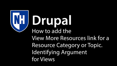 Thumbnail for Add View More Resources Link when using a topic or category
