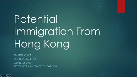 Thumbnail for entry Potential Immigration From Hong Kong