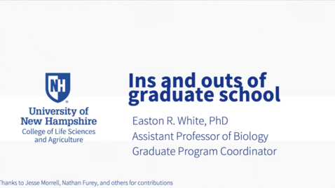 Thumbnail for Fall 2025 College of Life Sciences and Agriculture (COLSA) Grad Open House