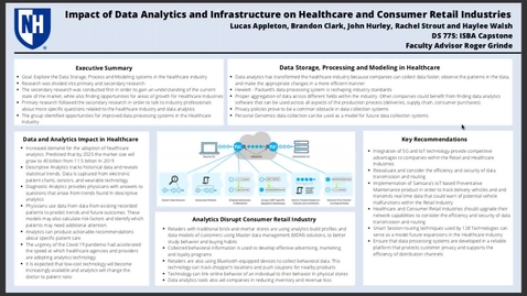 Thumbnail for entry Impact of Data Analytics and Infrastructure on Healthcare and Consumer Retail Industries