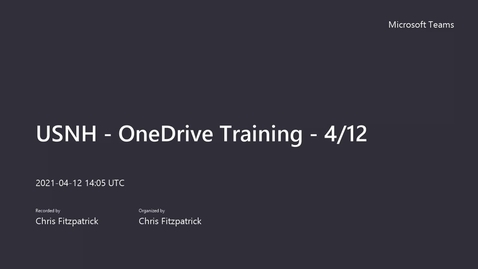 Thumbnail for USNH - OneDrive Training - 4_12