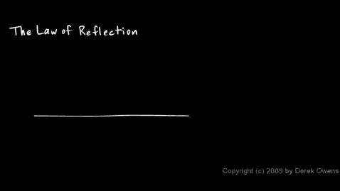 Thumbnail for entry Physics 11.1.1b - The Law of Reflection