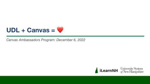 Thumbnail for UDL &amp; Canvas: Canvas Ambassadors (Dec 6)