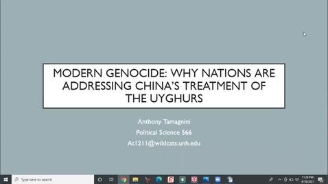 Thumbnail for entry MODERN GENOCIDE: WHY NATIONS ARE ADDRESSING CHINA’S TREATMENT OF THE UYGHURS