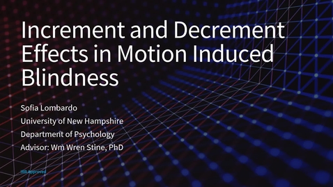 Thumbnail for entry Increment and Decrement Effects in Motion Induced Blindness