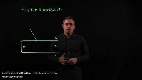 Thumbnail for entry 27 Inteference &amp; Diffraction - Thin film interference