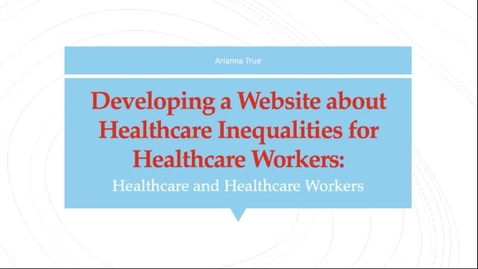 Thumbnail for Developing a Healthcare Inequalities Website