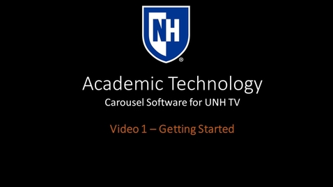 Thumbnail for Carousel Training Video 1 - Getting Started