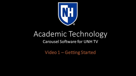 Thumbnail for entry Carousel Training Video 1 - Getting Started