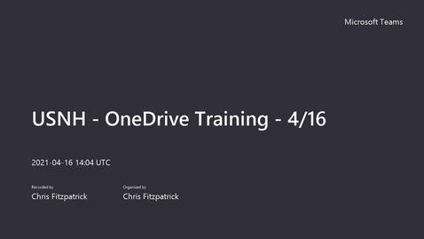 Thumbnail for USNH - OneDrive Training - 4_16