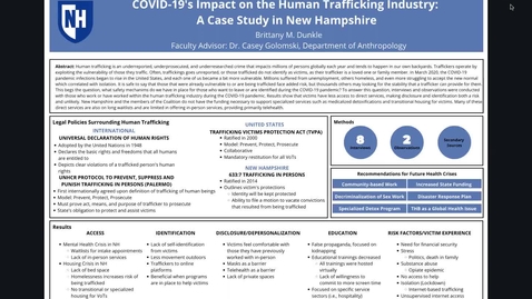 Thumbnail for entry COVID-19's Impact on the Human Trafficking Industry: A Case Study in New Hampshire