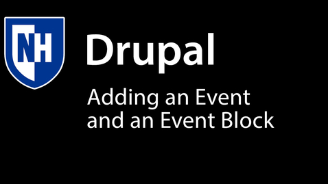 Thumbnail for Adding Event and Event Block
