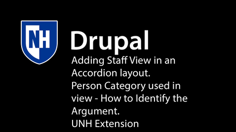 Thumbnail for Add Accordion and Staff view using Person Category