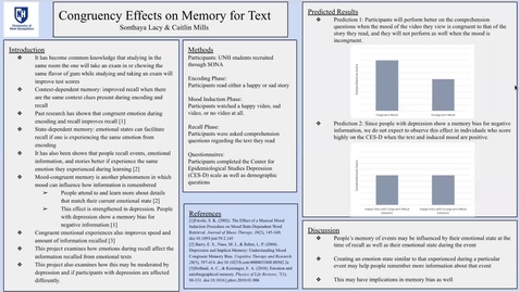 Thumbnail for entry Congruent Effects on Memory for Text