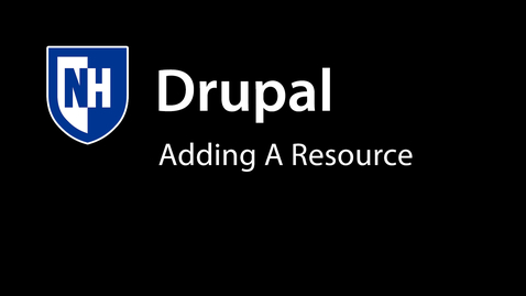 Thumbnail for Adding A Resource