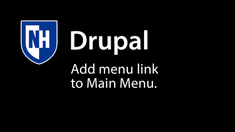 Thumbnail for Add Link to Main Menu