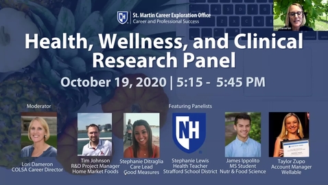 Thumbnail for entry Health, Wellness, and Clinical Research Panel