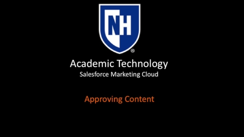 Thumbnail for SFMC - Approving content