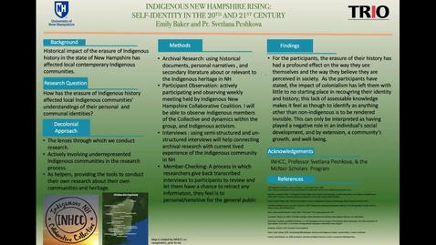Thumbnail for INDIGENOUS NEW HAMPSHIRE RISING: SELF-IDENTITY IN THE 20TH AND 21ST CENTURY