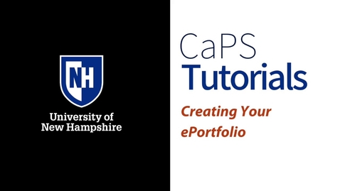 Thumbnail for Creating Your ePortfolio
