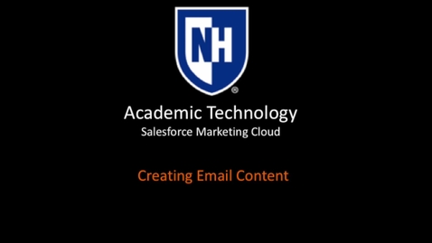 Thumbnail for SFMC - Creating Email Content