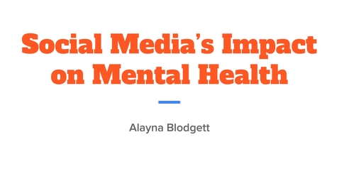 Thumbnail for entry Social Media's Impact on Mental Health