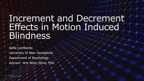 Thumbnail for Increment and Decrement Effects in Motion Induced Blindness