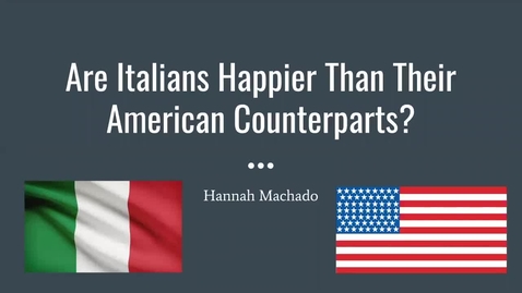 Thumbnail for entry Are Italians Happier Than Their American Counterparts?