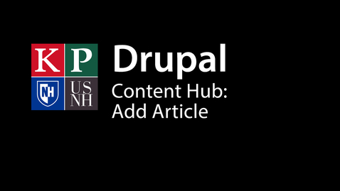 Thumbnail for Content Hub - Add Article